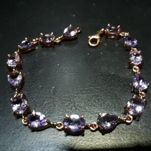 Natural Amethyst OOAK DESIGNER Bracelet C10
